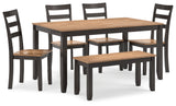 Gesthaven Dining Set (Up to 4 Barstools)