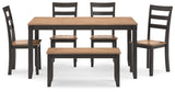 Gesthaven Dining Set (Up to 4 Barstools)