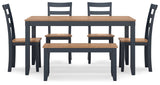 Gesthaven Dining Set (Up to 4 Barstools)