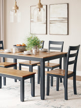 Gesthaven Dining Set (Up to 4 Barstools)