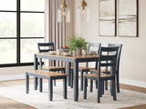 Gesthaven Dining Set (Up to 4 Barstools)