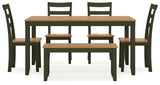 Gesthaven Dining Set (Up to 4 Barstools)