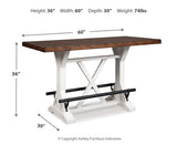 Valebeck RECT Dining Room Counter Table