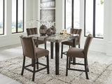 Jeshina Counter Height Table with 4 Stools