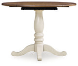 Mellintine Round Dining Room Drop Leaf Table