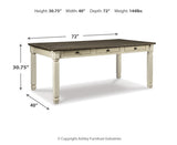 Bolanburg Rectangular Dining Room Table
