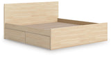 Onita Panel Platform Bed with 2 Side Storage