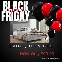 Erin Grey Bed w/ Nailhead