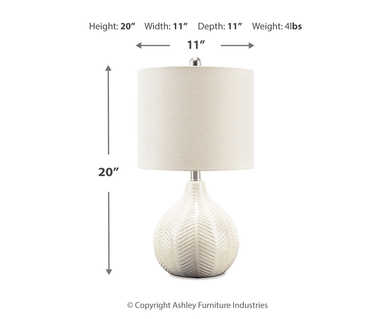 Rainermen Ceramic Table Lamp