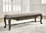 Queen Ann Upholstered Storage Bench