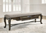 Queen Ann Upholstered Storage Bench