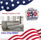Melody Daybed W/ LED - Light Grey
