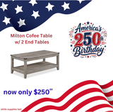 Milton Coffee Table w/ 2 End Tables