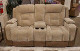 Ultimax Power Reclining Loveseat/Console/Adjustable Headrest