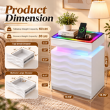 Nora Wave LED Nightstand