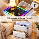 Nora Wave LED Nightstand