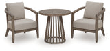 Sunset Lake Chairs w/CUSH/ Table Set (3/CN)