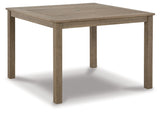 Aria Plains Square Dining Table with Umbrella Option