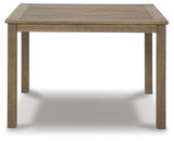 Aria Plains Square Dining Table with Umbrella Option