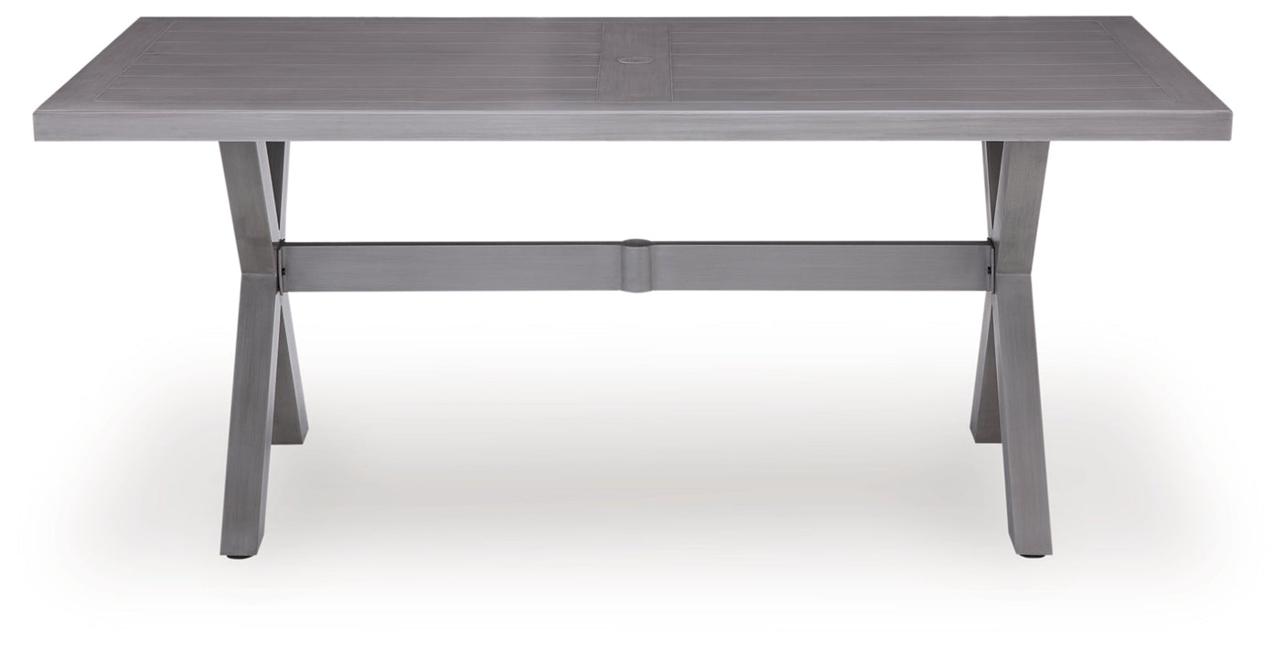 Dillon Beach RECT Dining Table with Umbrella Option