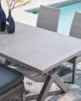 Dillon Beach RECT Dining Table with Umbrella Option
