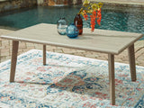 Carisbo RECT Dining Table with Umbrella Option