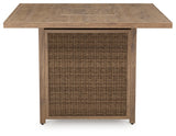 Walton Bridge Square Bar Table w/Fire Pit
