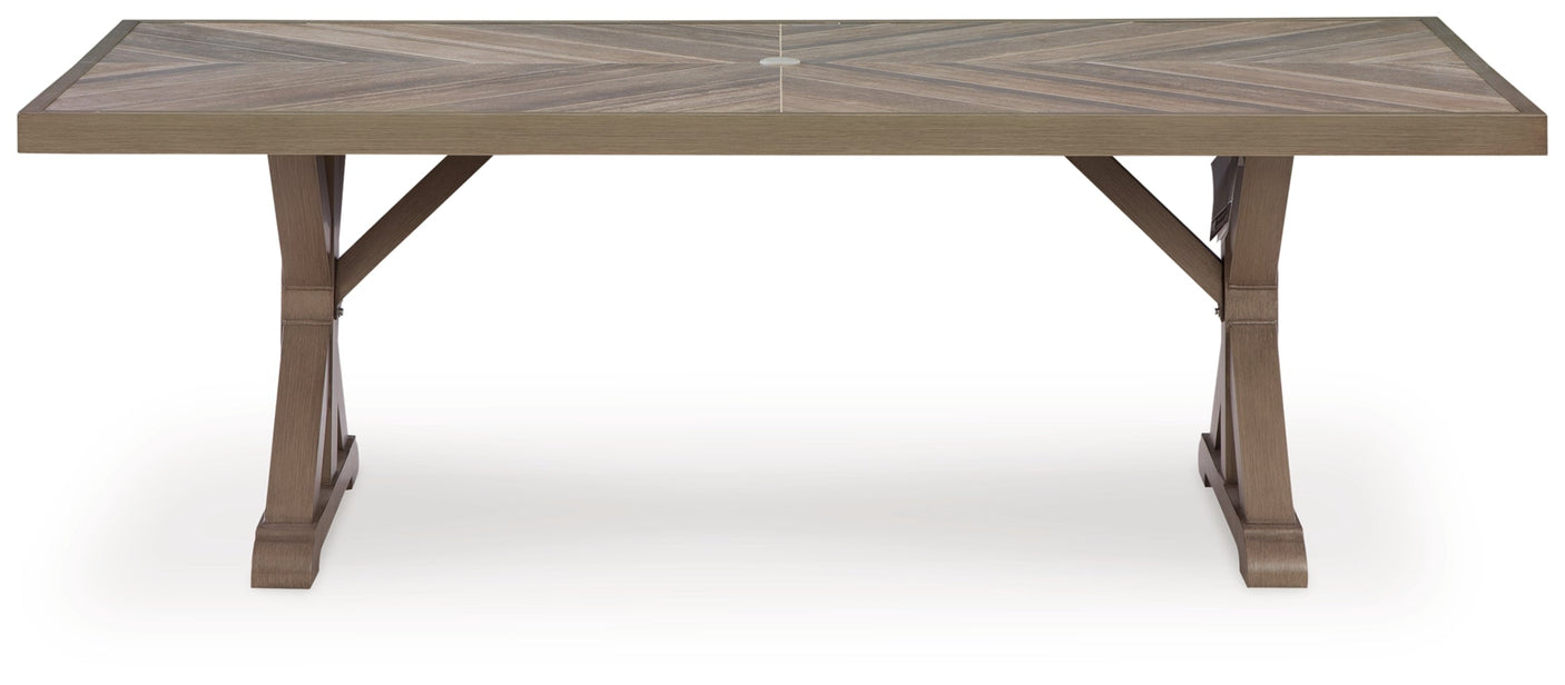 Revare Beach RECT Dining Table with Umbrella Option
