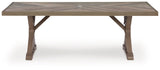 Revare Beach RECT Dining Table with Umbrella Option