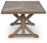 Revare Beach RECT Dining Table with Umbrella Option