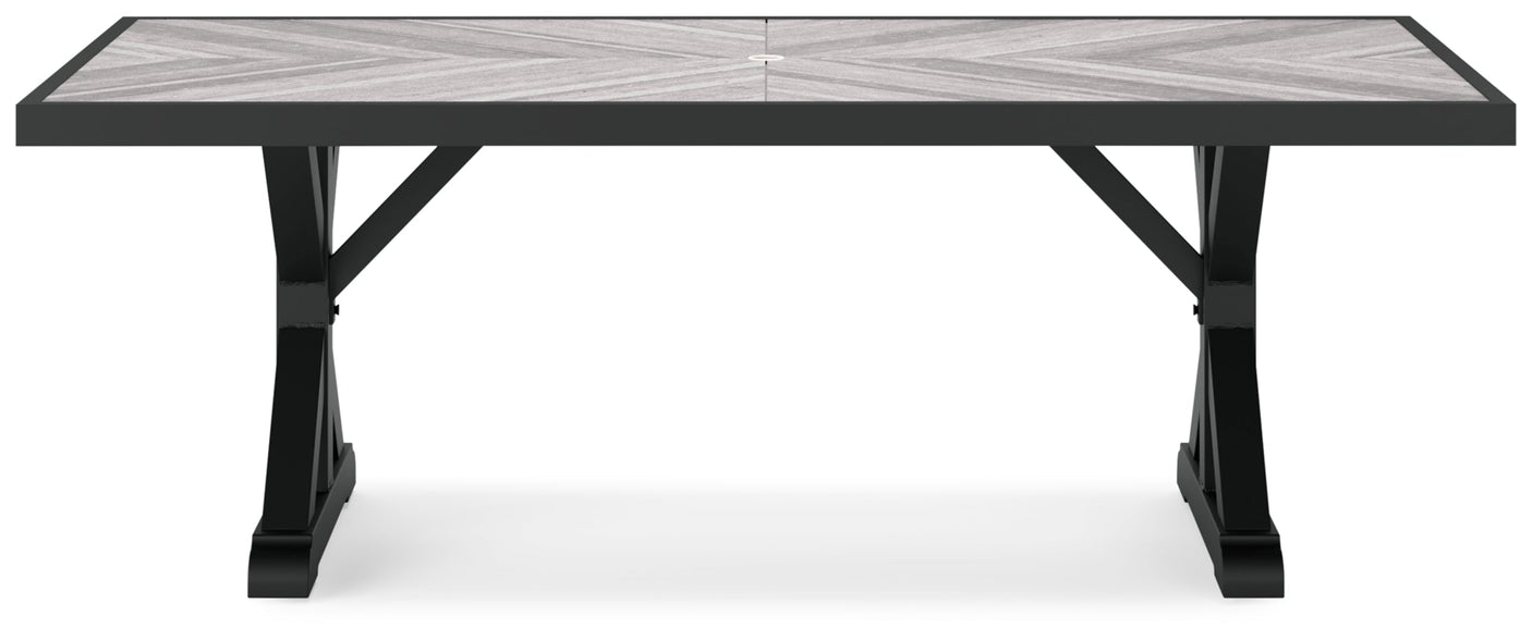 Beachcroft RECT Dining Table with Umbrella Option