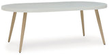 Seton Creek Oval Dining Table with Umbrella Option