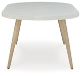 Seton Creek Oval Dining Table with Umbrella Option