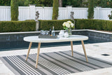 Seton Creek Oval Dining Table with Umbrella Option