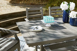 Visola RECT Dining Table with Umbrella Option
