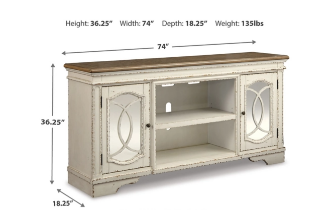 Realyn XL TV Stand w/Fireplace Option