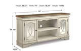 Realyn XL TV Stand w/Fireplace Option