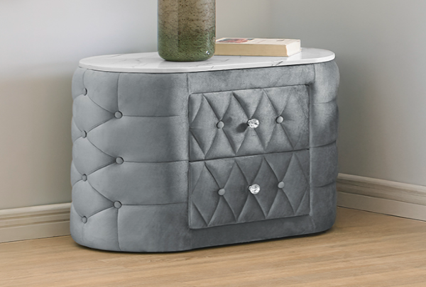 Natalia Night Stand w/ Faux Marble Top