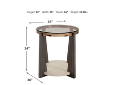 Frazwa Round End Table