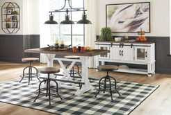 Valebeck Black Table w/ 4 Stools