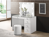 Morgan Vanity w/ Stool - White