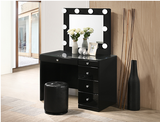 Morgan Vanity w/ Stool - Black