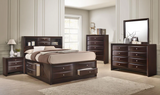 Emily Dark Cherry King Storage Bed