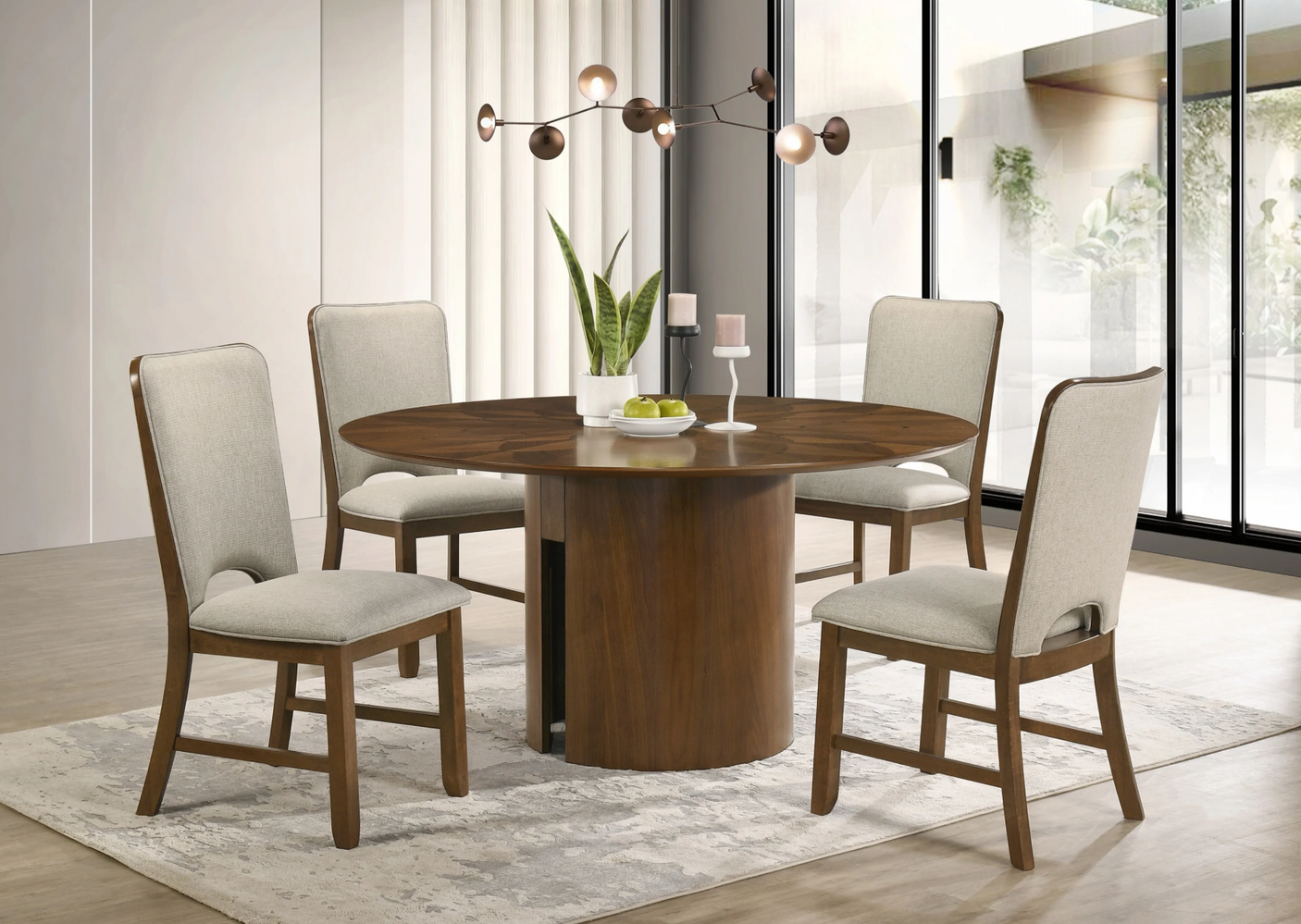 Shari Round Table w/ 4 Chairs
