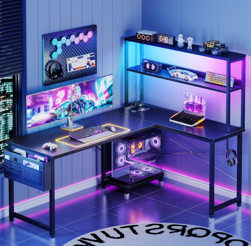 L-Shaped Desk w/ LED