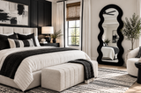 Full Length Wavy Mirror - Black