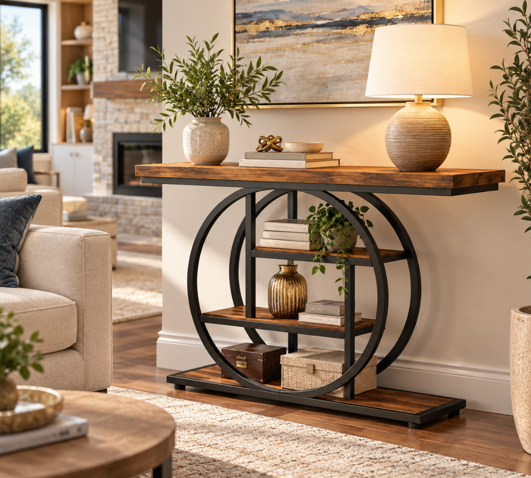 Circle Base Accent Table