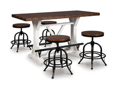 Valebeck Black Table w/ 4 Stools