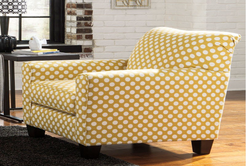 Brindon Yellow Accent Chair w/ FREE Ottoman