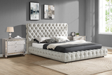 Flory Black Platform Bed Queen